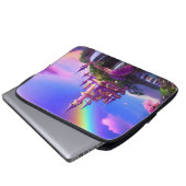 Capa para laptop com paisagem mágica de castelo laptop sleeve (Voorkant onderkant)