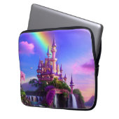 Capa para laptop com paisagem mágica de castelo sleeve (Voorkant Links)