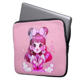 capa para laptop garota kpop cantora desenho sleeve (Voorkant Links)