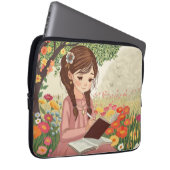 Capa para laptop Menina no Jardim Laptop Sleeve (Voorkant Rechts)