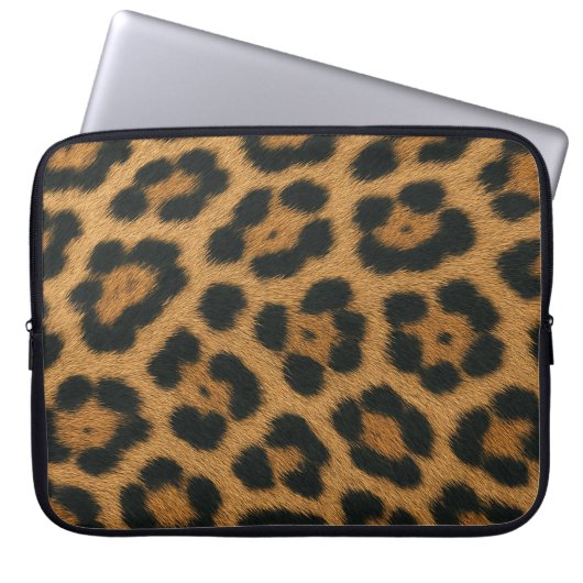 Capa para laptop Textura de Pele de Leopardo Laptop Sleeve (Voorkant)