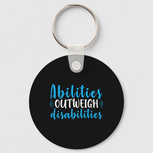 Capabilities overwicht handicaps schattig speciaal sleutelhanger (Voorkant)