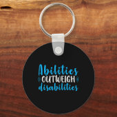 Capabilities overwicht handicaps schattig speciaal sleutelhanger (Voorkant)