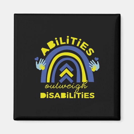 Capabilities Weeghed Disabilities Down Syndrome GI Magneet (Voorkant)