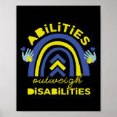 Capabilities Weeghed Disabilities Down Syndrome GI Poster (Voorkant)