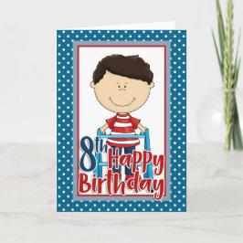 Capable Boy met Walker - Fijne 8de verjaardag Kaart