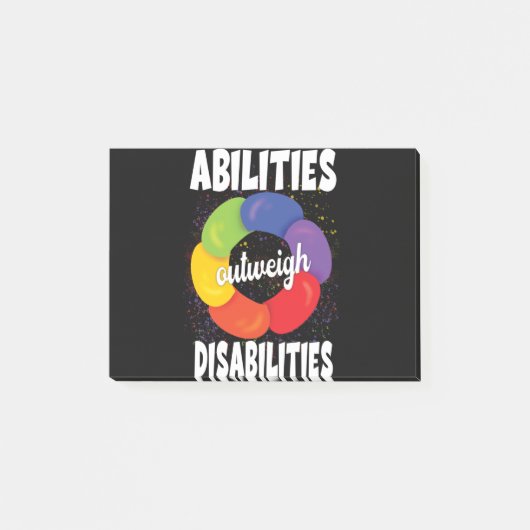 Capaciteiten wegen op tegen handicaps, diversiteit post-it® notes (Voorkant)