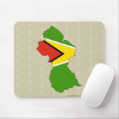 Capaciteitsgrootte van de vlag van Guyana Muismat (Met muis)