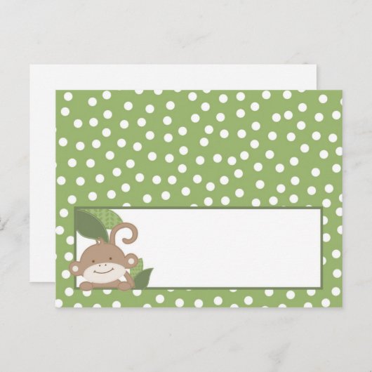 Capaciteitskaart Safari Oerwoud Monkey Green Briefkaart (Voorkant / Achterkant)