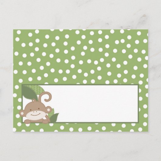 Capaciteitskaart Safari Oerwoud Monkey Green Briefkaart (Voorkant)