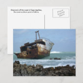 Cape Agulhas, Afrika, Briefkaart van Shipwreck (Voorkant / Achterkant)