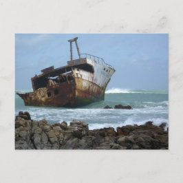 Cape Agulhas, Afrika, Briefkaart van Shipwreck
