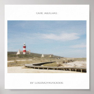 Cape Agulhas Vuurtoren Natuur Landschap Poster