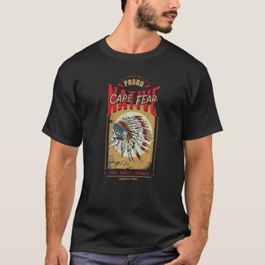 Cape Angst Inheemse American Indian Warrior Tribe  T-shirt (Voorkant)