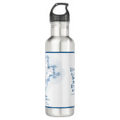 Cape Ann Gloucester Massachusetts Kaart Waterfles Waterfles (Voorkant)