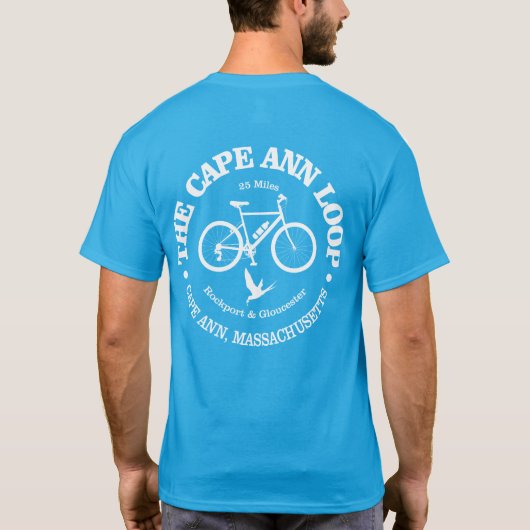 Cape Ann Loop (fietsen) T-shirt (Achterkant)