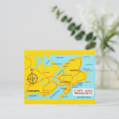 Cape Ann Massachusetts Kaart (Staand voorkant)