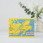 Cape Ann Massachusetts Kaart (Staand voorkant)