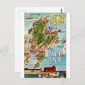 Cape Ann Massachusetts Vintage Postcard Briefkaart (Voorkant / Achterkant)