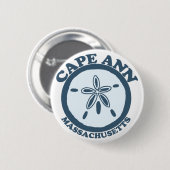 Cape Ann - Sand Dollar Design. Ronde Button 5,7 Cm (Voorkant /achterkant)