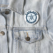 Cape Ann - Sand Dollar Design. Ronde Button 5,7 Cm (In situ)
