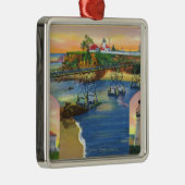 Cape Arago Bridge en Lighthouse Mouth Metalen Ornament (Rechts)