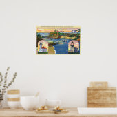 Cape Arago Bridge en Lighthouse Mouth Poster (Keuken)