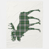 Cape Breton Aangepast Moose groen geplakt Fleece Deken (Voorkant)