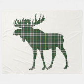 Cape Breton Aangepast Moose groen geplakt Fleece Deken (Voorkant (Horizontaal))