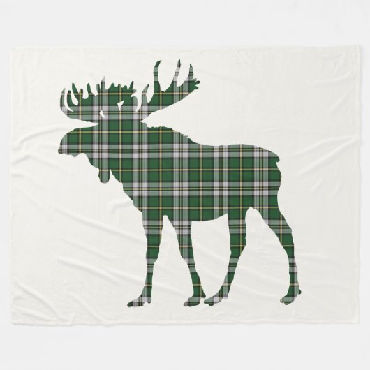Cape Breton Aangepast Moose groen geplakt Fleece Deken (Voorkant (Horizontaal))