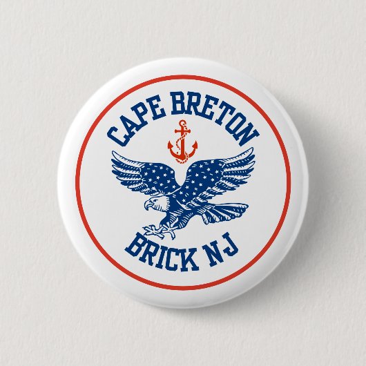 Cape Breton Adelaarspeld Ronde Button 5,7 Cm (Voorkant)