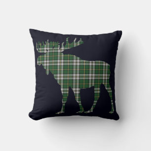 Cape Breton Canada Custom Tartan Moose rustige blu Kussen