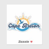 Cape Breton Gull & Wave Vinyl Sticker (Vel)