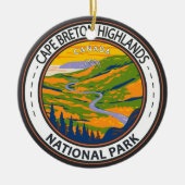 Cape Breton Highlands National Park Canada Badge Keramisch Ornament (Voorkant)