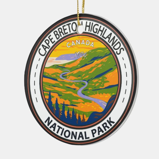 Cape Breton Highlands National Park Canada Badge Keramisch Ornament (Links)
