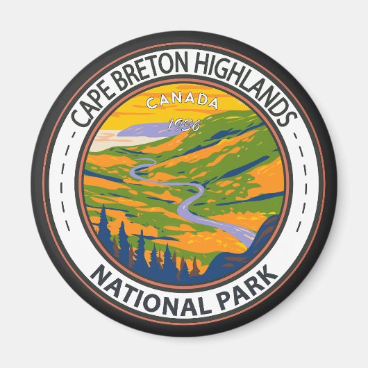 Cape Breton Highlands National Park Canada Badge Magneet (Voorkant)