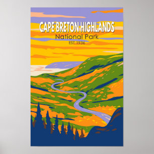Cape Breton Highlands National Park Canada Reis Poster