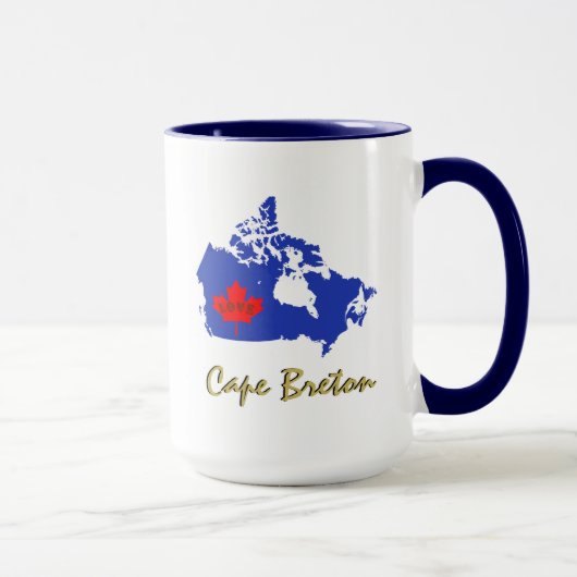 Cape Breton houdt van Canada Dag mok koffiekopje (Rechts)