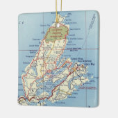 Cape Breton Island 50's Map Keramisch Ornament (Links)