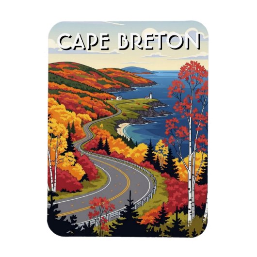 Cape Breton Island Canada Wilde Bloemen Magneet (Verticaal)