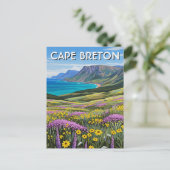 Cape Breton Island Canada Wildflowers Briefkaart (Staand voorkant)