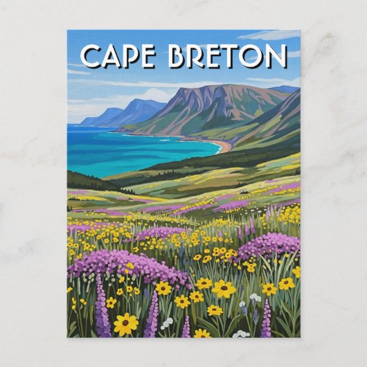 Cape Breton Island Canada Wildflowers Briefkaart (Voorkant)