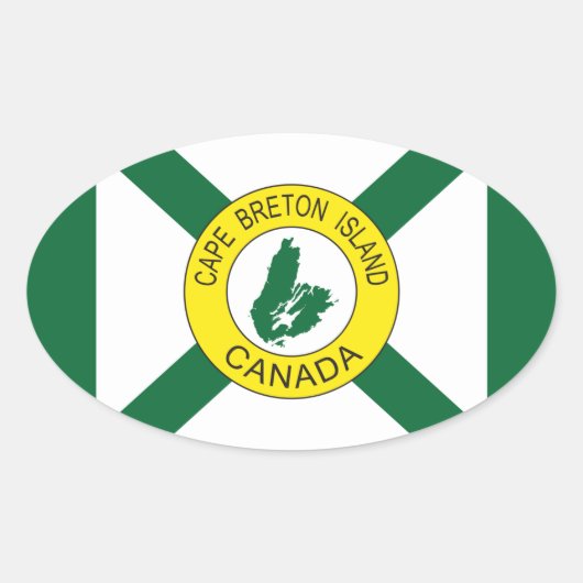 Cape Breton Island Flag (niet-officieel), Nova Sco Ovale Sticker (Voorkant)