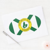 Cape Breton Island Flag (niet-officieel), Nova Sco Ovale Sticker (Envelop)