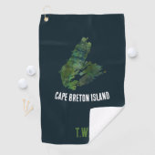 Cape Breton Island Golf Towel - Custom Initials Golfhanddoek (Insitu)