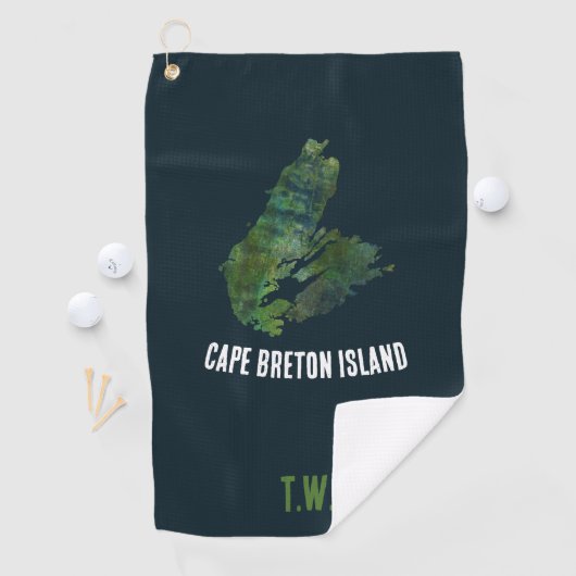 Cape Breton Island Golf Towel - Custom Initials Golfhanddoek (Insitu)