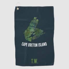 Cape Breton Island Golf Towel - Custom Initials Golfhanddoek