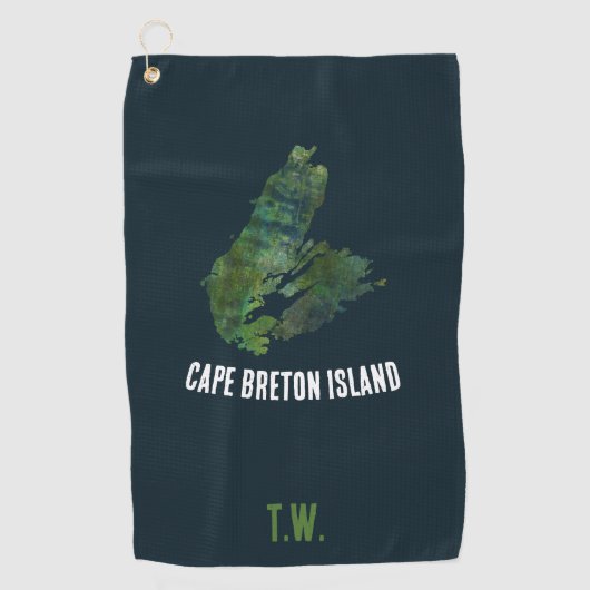 Cape Breton Island Golf Towel - Custom Initials Golfhanddoek (Voorkant)