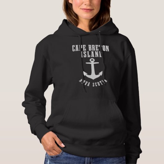 Cape Breton Island Nova Scotia Anchor Canada Pride Hoodie (Voorkant)