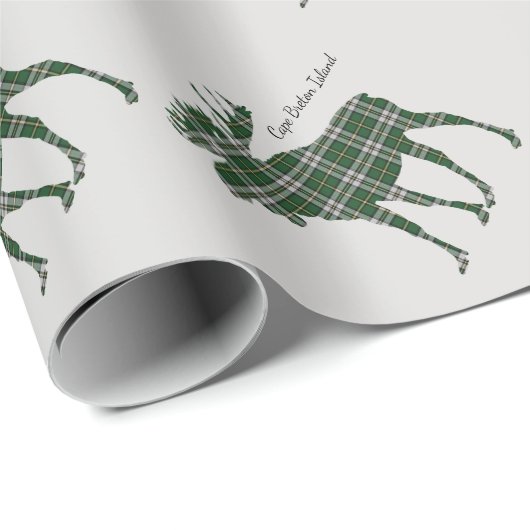 Cape Breton Island Tartan Custom Moose gift Cadeaupapier (Rol Hoek)